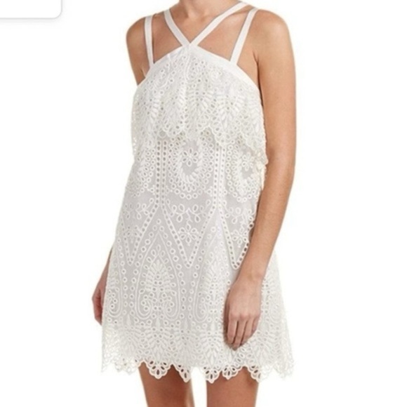 Likely Abegreen Eyelet White Dress Sold at Revolve Size 8 - Picture 1 of 12